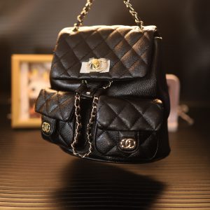 Black Caviar Quilted Backpack